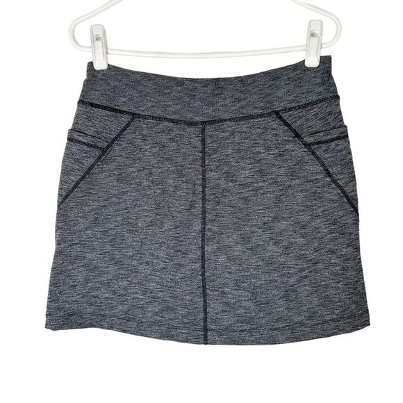 Jupe d'excursion skort ATHLETA gris charbon Upf 50+ poches randonnée